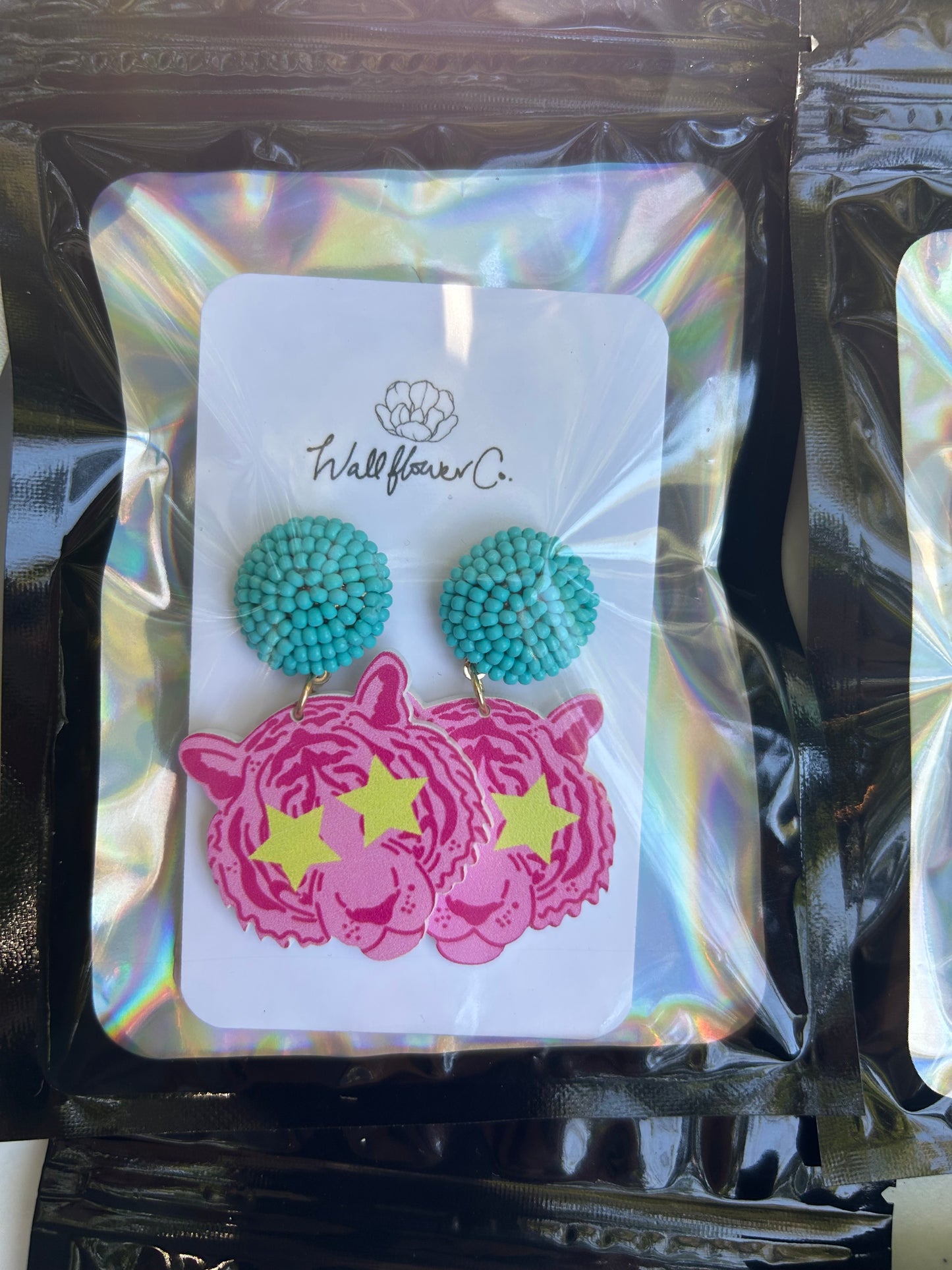 PINK TIGER EARRINGS