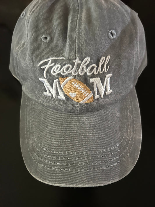 Football Mom Hat- Grey