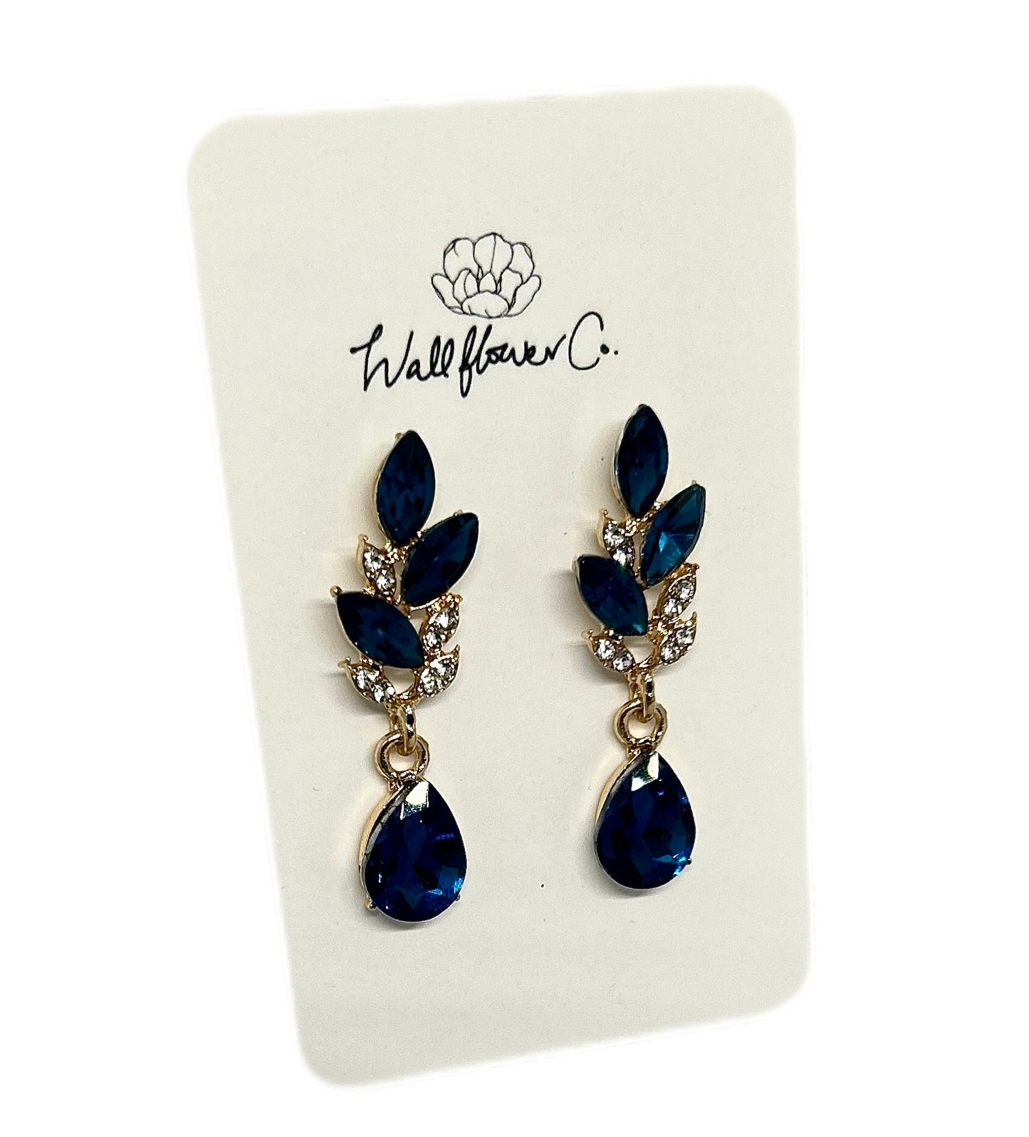 ELEGANT BLUE DROP EARRINGS